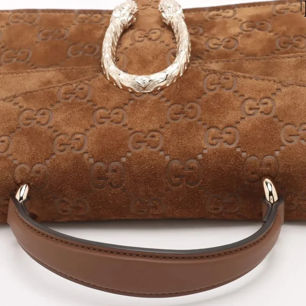 🔥🔥🔥Gucci Dionysus Suede 2 Way Handbag Brown - COA included. - Picture 6 of 16
